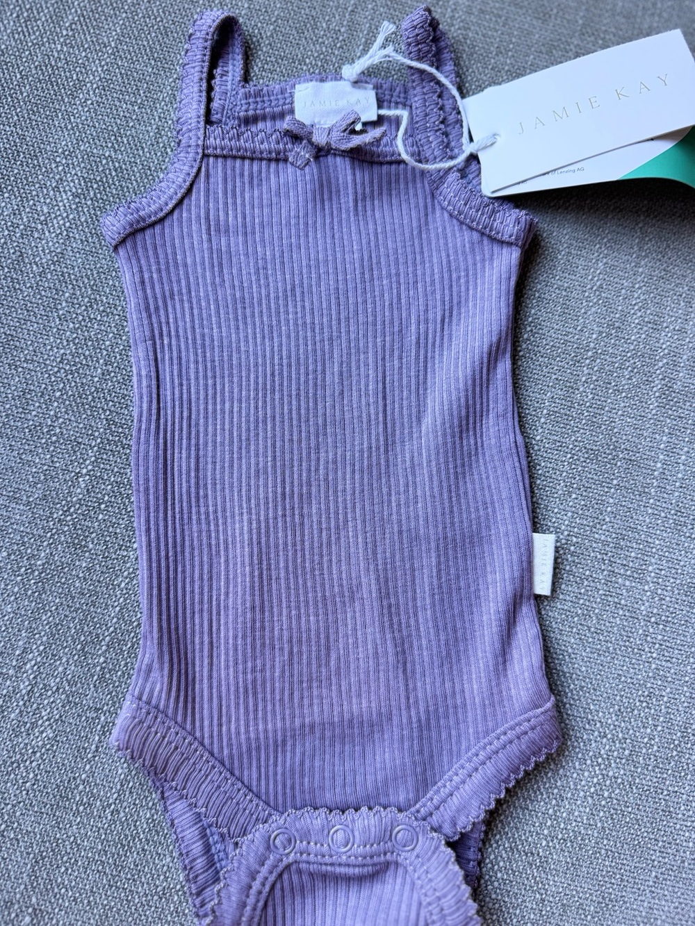 Jamie Kay Lavender Ribbed Tank Bodysuit One-Piece